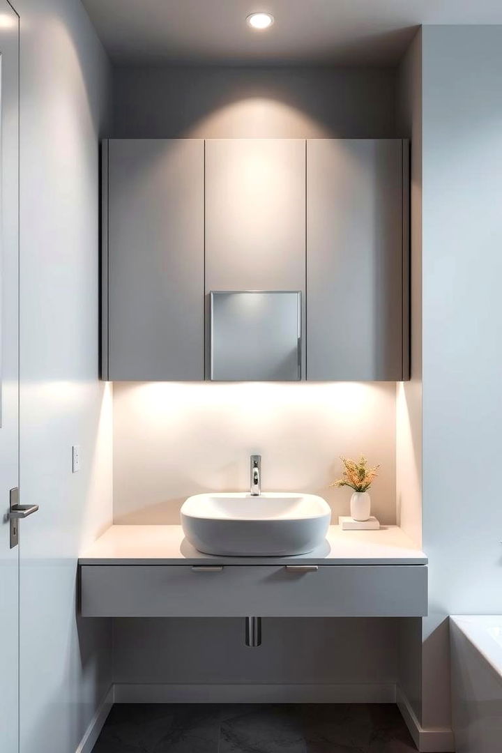 Sleek Floating Cabinets - Bathroom Cabinet Ideas for Stylish and Functional Storage
