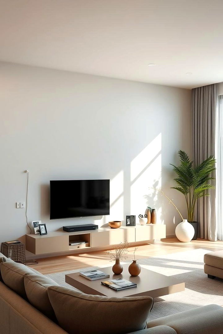 Sleek Floating Setup - TV Wall Designs to Create a Sleek Entertainment Hub