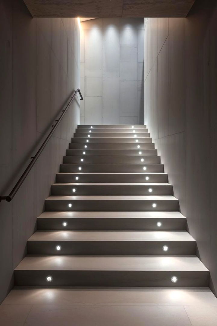 Sleek Minimalist Concrete Staircase Inspiration - Creative Basement Stair Ideas to Maximize Your Space