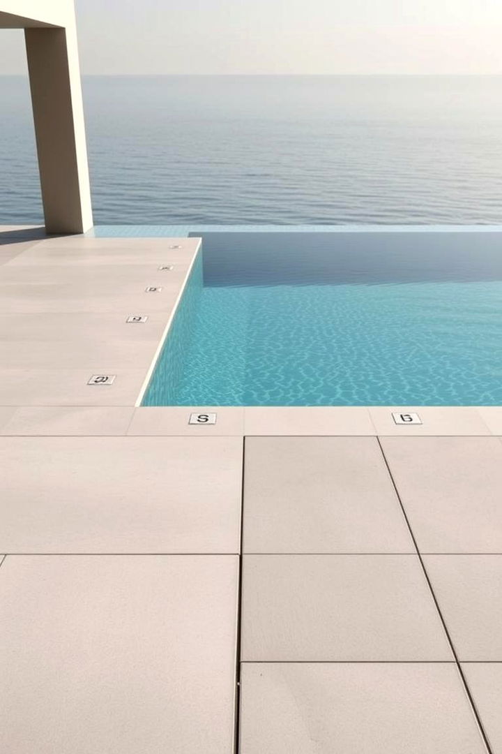 Sleek Minimalist Design - Concrete Pavers Around Pool Ideas for Functional Beauty