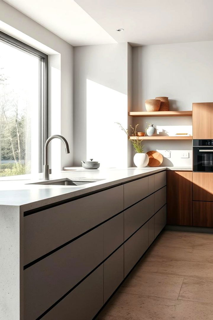 Sleek Minimalist Microcement Countertops - Microcement Kitchen Ideas for Sleek, Seamless Surfaces