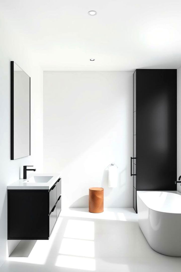 Sleek Modern Elegance - Black Vanity Bathroom Designs for Luxe & Contemporary Styles