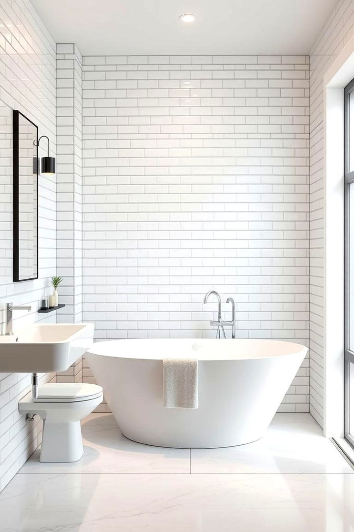 Sleek Subway Tiles - Bathroom Tile Ideas: Elevate Your Space with Style