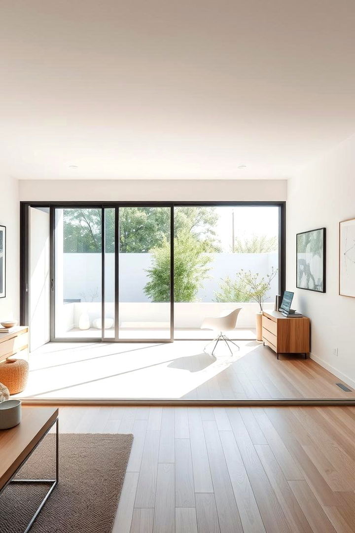 Sliding Glass Doors for Minimalist Home Offices - Home Office Door Designs to Separate Work from Living Areas