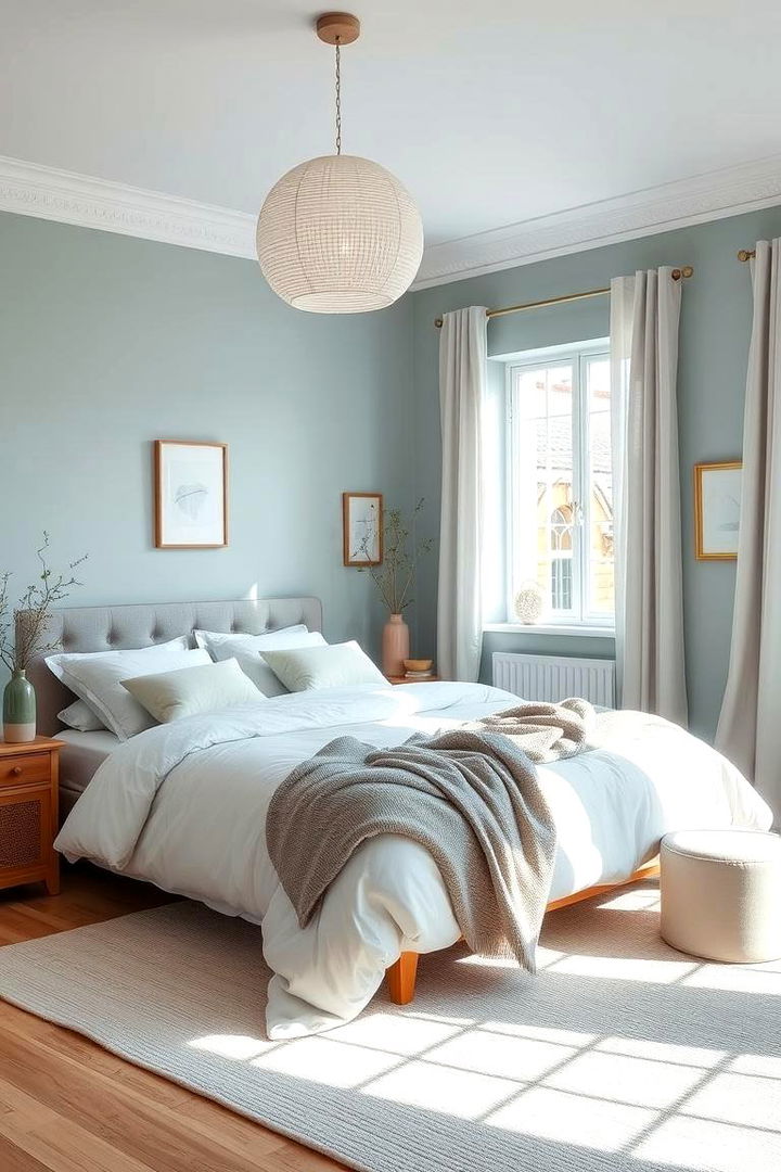 Soft Serenity Ambiance - Duck Egg Blue Bedroom Ideas for Serene Retreats