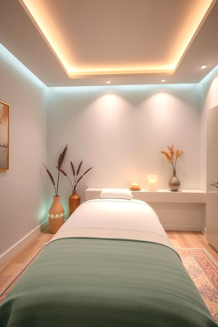 Soothing Color Palette Selection - Massage Room Setup Ideas for a Professional Home Spa Experience