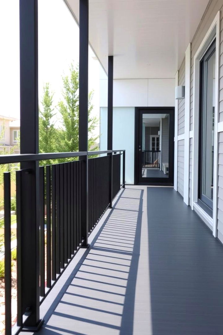Sophisticated Minimalist Designs - Sleek Black Deck Railing Designs for Modern Homes