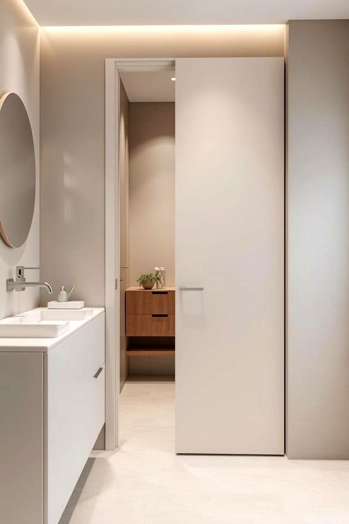 Space saving Elegance - Bathroom Pocket Door Ideas: Space-Saving Solutions