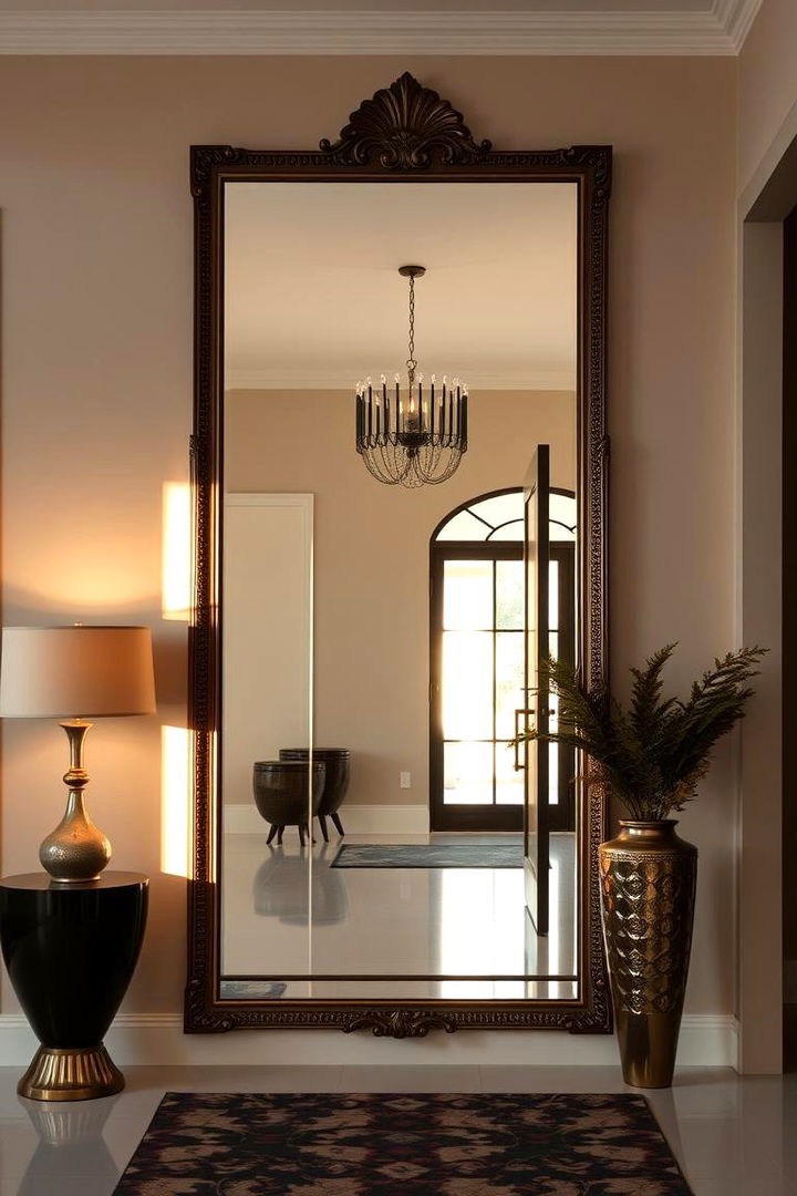 Statement Mirror Focal Point - Foyer Decor Ideas to Elevate Your Entryway