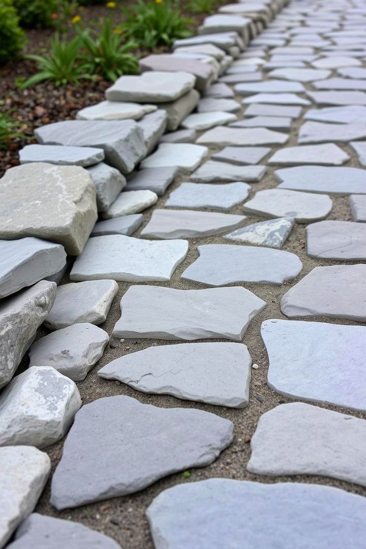 Stone Path Border Idea - Low-Maintenance Garden Border Ideas for Effortless Edges