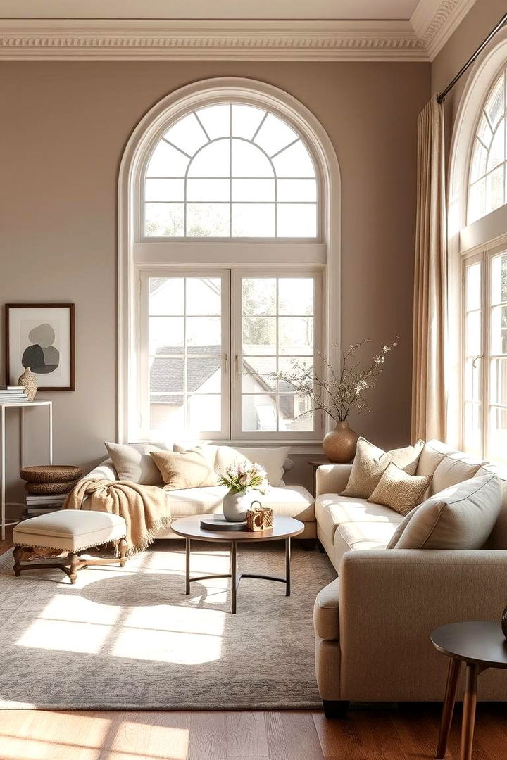 Subtle Elegance with Greige - Greige Living Room Ideas for a Serene and Stylish Space