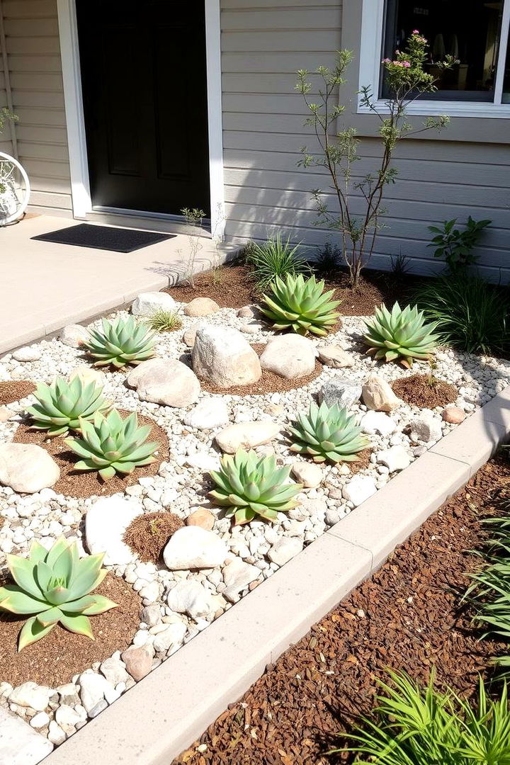 Succulent Garden Haven - Small Front Yard Landscaping Tips for Maximum Visual Impact