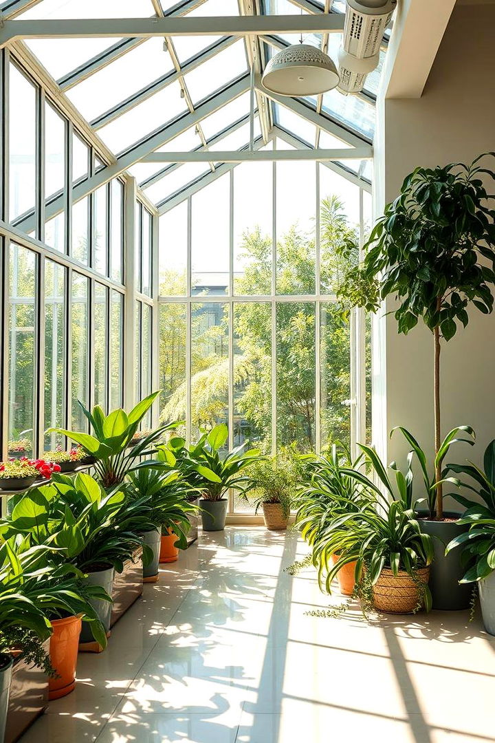 Sunlit Sanctuary - Compact Corner Greenhouse Ideas for Thriving Indoor Plants