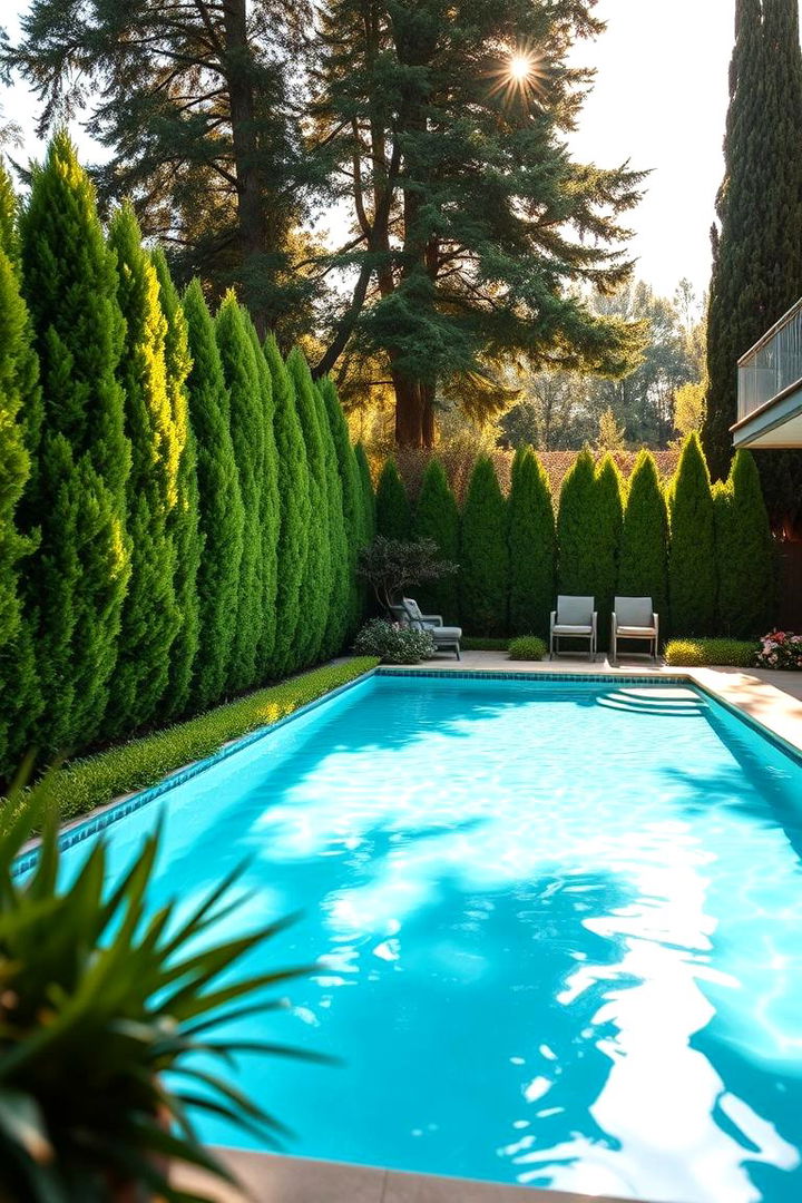 Tall Green Hedges for Pool Privacy - Effective Pool Privacy Ideas to Enjoy Secluded Backyard Moments