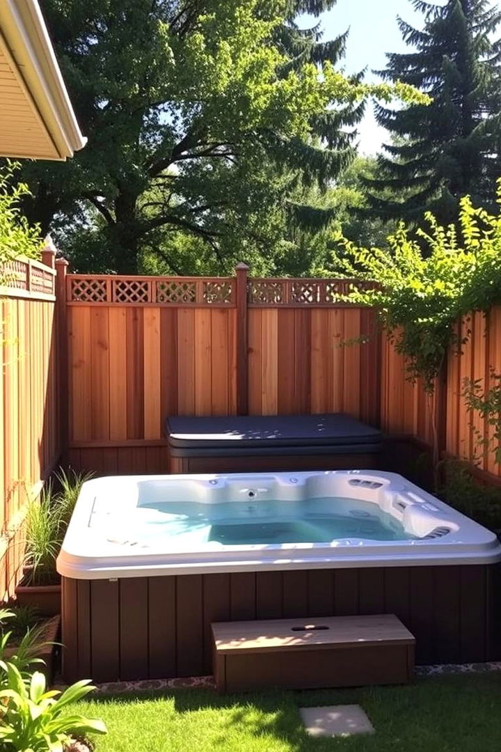 Tall Privacy Fencing - Backyard Hot Tub Privacy Ideas for a Secluded Spa