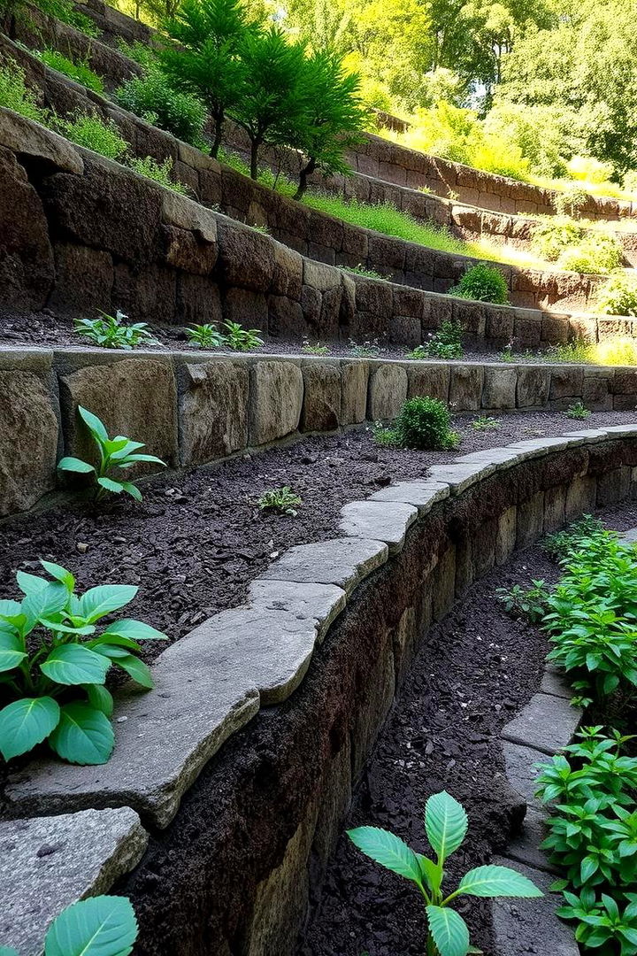 Terraced Retaining Walls for Stability - Sloped Garden Ideas to Transform Challenging Terrain