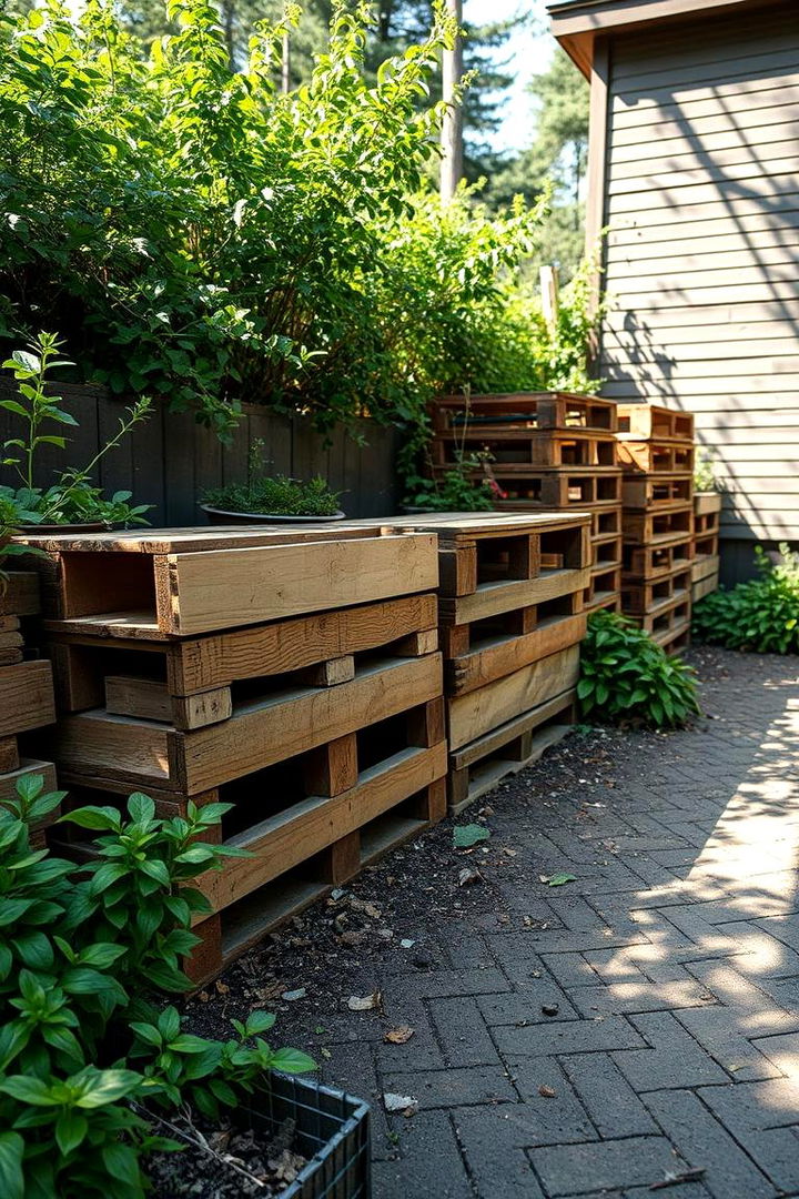 Timber Pallet Creations - Budget-Friendly Retaining Wall Ideas for Sloped Landscapes