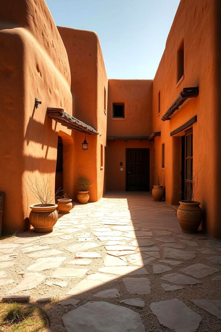 Timeless Adobe Facade - Mexican Style House Design Ideas: Colorful & Authentic