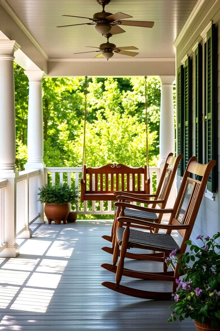 Timeless Rocking Chairs and Swing - Southern Front Porch Ideas for Welcoming Entryways