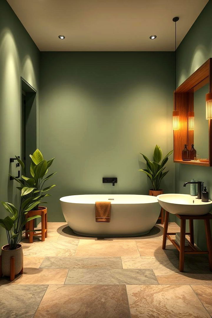 Timeless Tranquility Inviting Natural Hues - Sage Green Bathroom Ideas for Tranquil Retreats