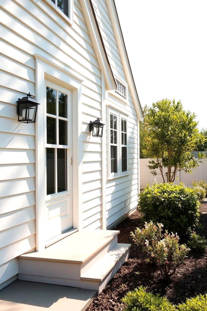 Timeless White Elegance - House Siding Color Ideas to Refresh Your Exterior