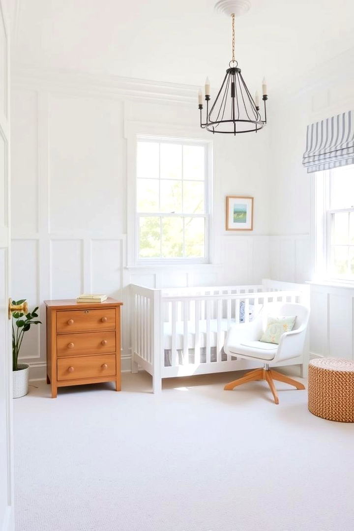 Timeless White Wainscoting - Adorable Wainscoting Ideas for a Charming Nursery Design
