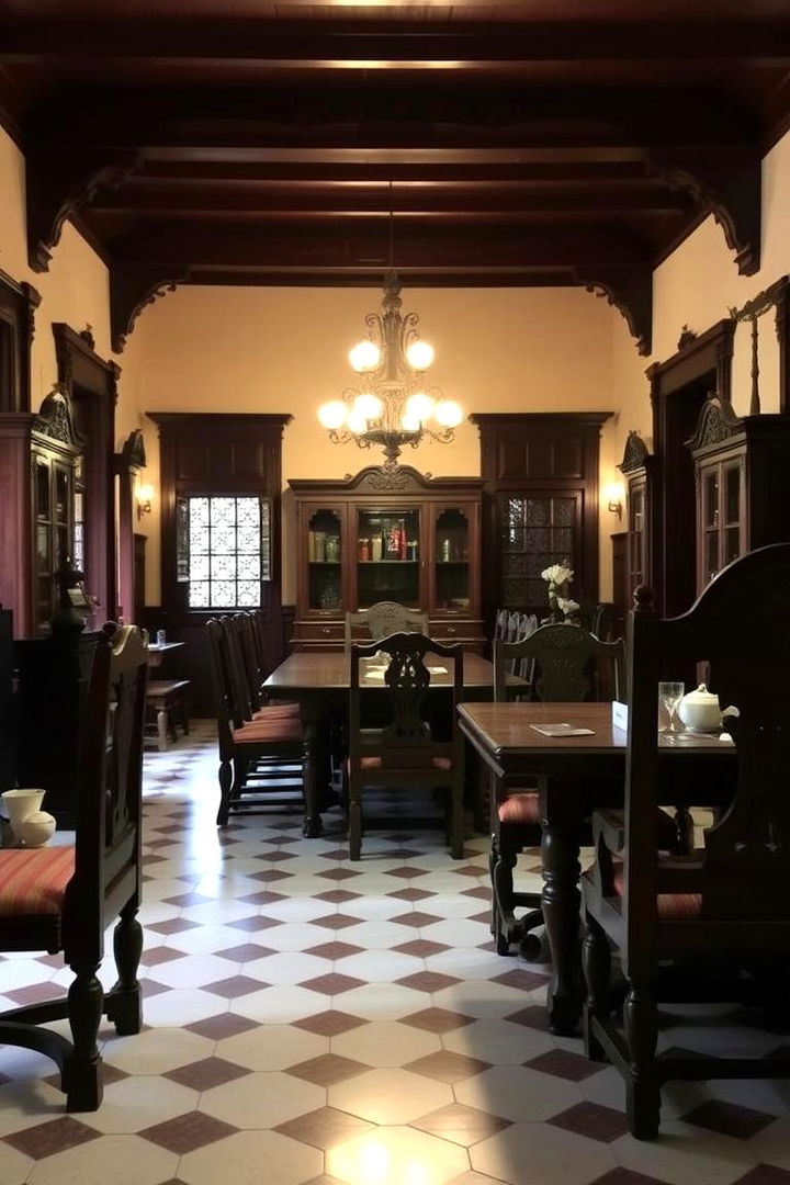 Traditional Wooden Furniture Upgrade - Colonial Dining Room Ideas for Traditional Gatherings