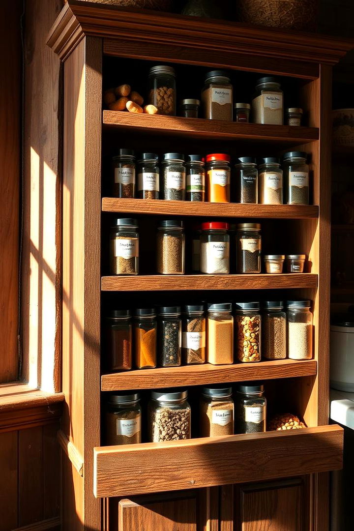 Traditional Wooden Spice Rack - Spice Rack Ideas for Organized & Accessible Kitchen Storage