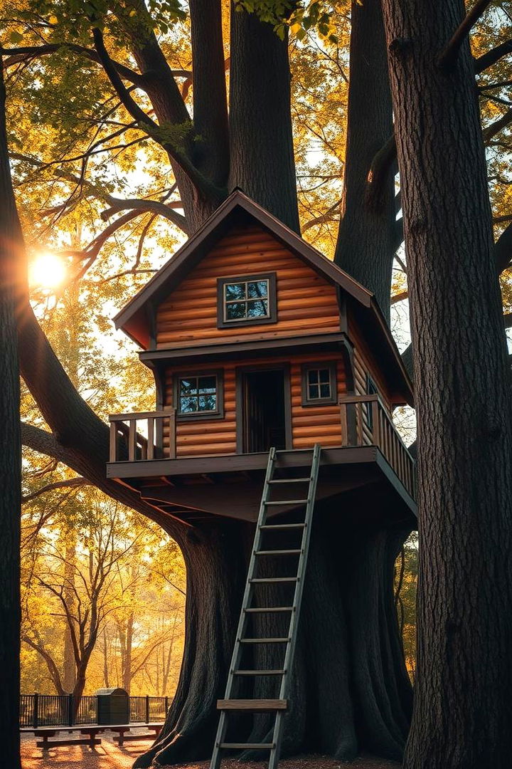 Treehouse Cottage Escape - Rustic Tiny House Ideas for Cozy Small Spaces