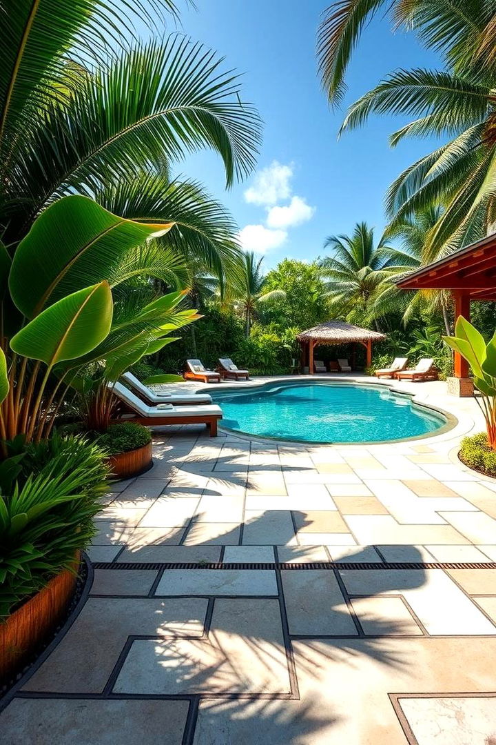 Tropical Oasis Deck Design - Pool Deck Ideas to Elevate Outdoor Entertainment