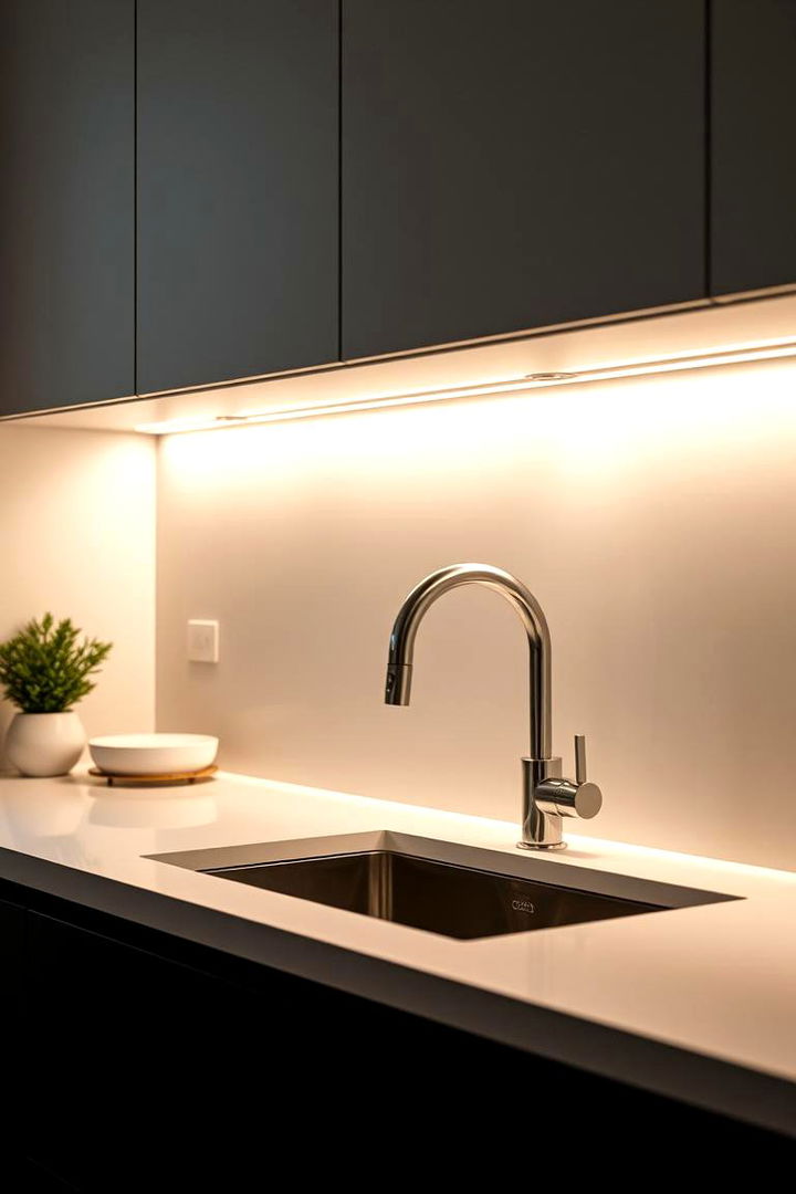 Under Cabinet LED Strip Lighting - Kitchen Sink Lighting Ideas for Perfect Task Illumination