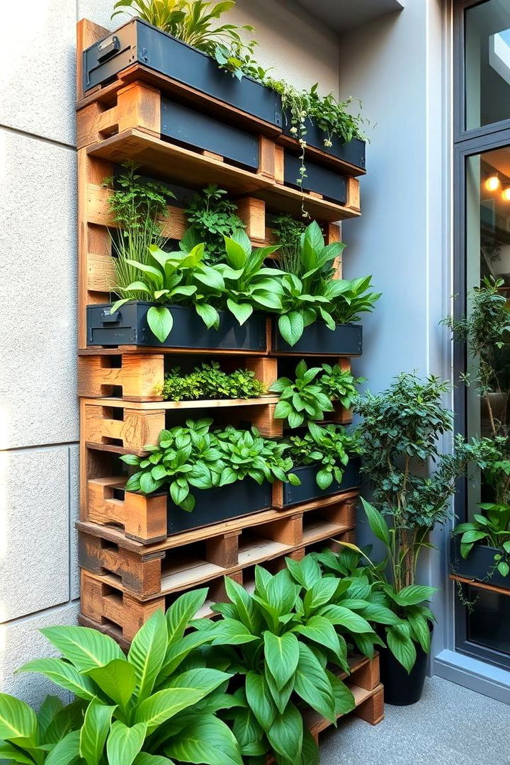 Vertical Pallet Garden Installation - Pallet Garden Ideas for DIY Vertical Planting Solutions