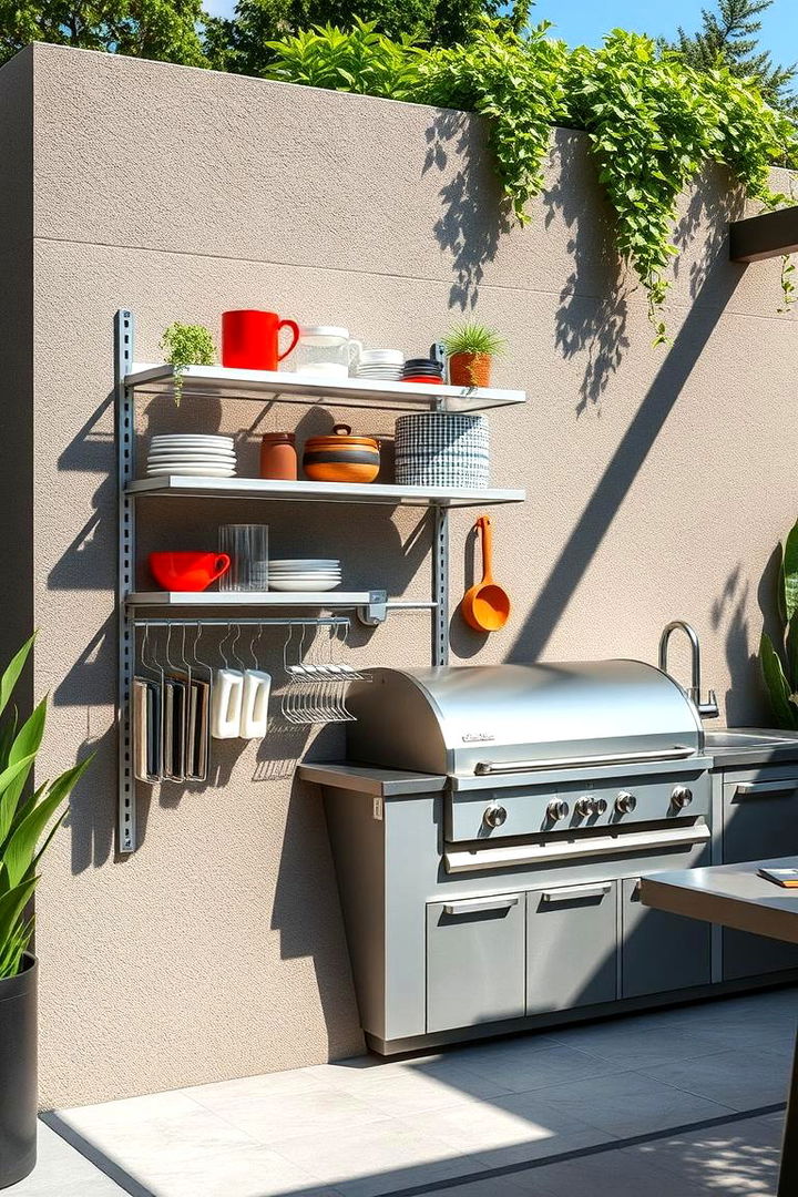 Vertical Storage Solutions - Innovative Small Outdoor Kitchen Ideas for Entertaining