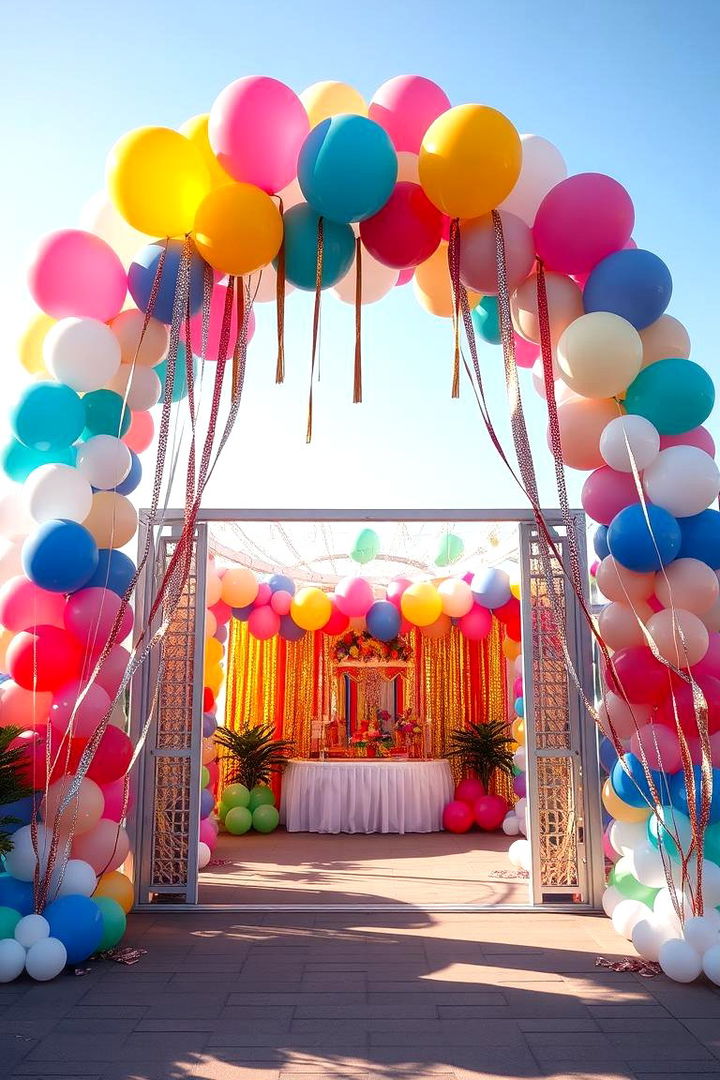 Vibrant Balloon Arch - Birthday Decoration Ideas for Unforgettable Celebrations