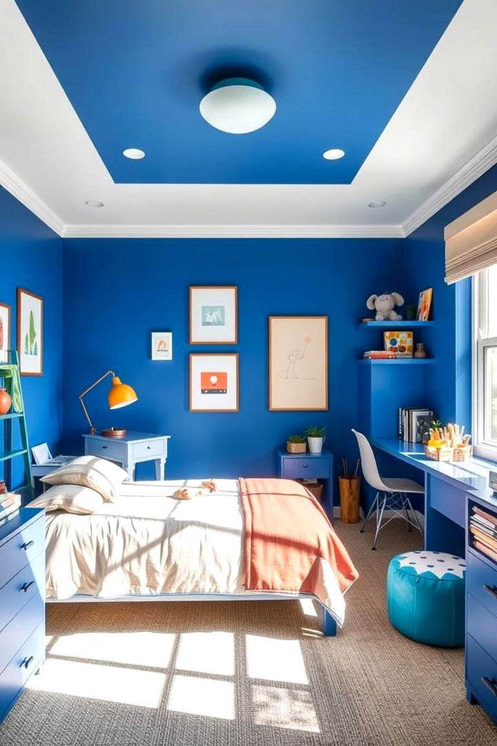 Vibrant Blue Energy - Creative Boys Room Paint Ideas for Vibrant Spaces