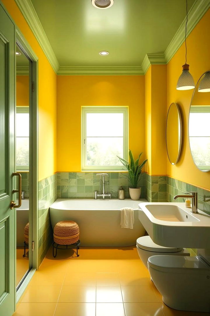 Vibrant Color Palette Inspiration - Yellow & Green Bathroom Ideas for Fresh Spaces