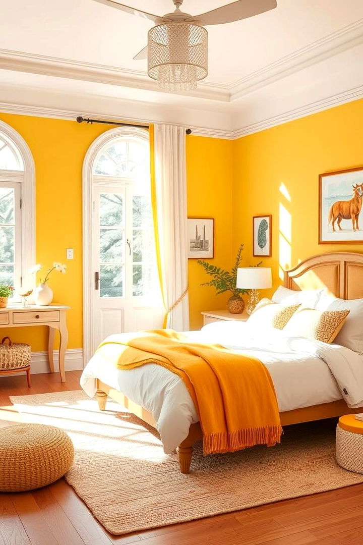 Vibrant Lemon Walls - Lemon Bedroom Ideas to Brighten Your Sleeping Space