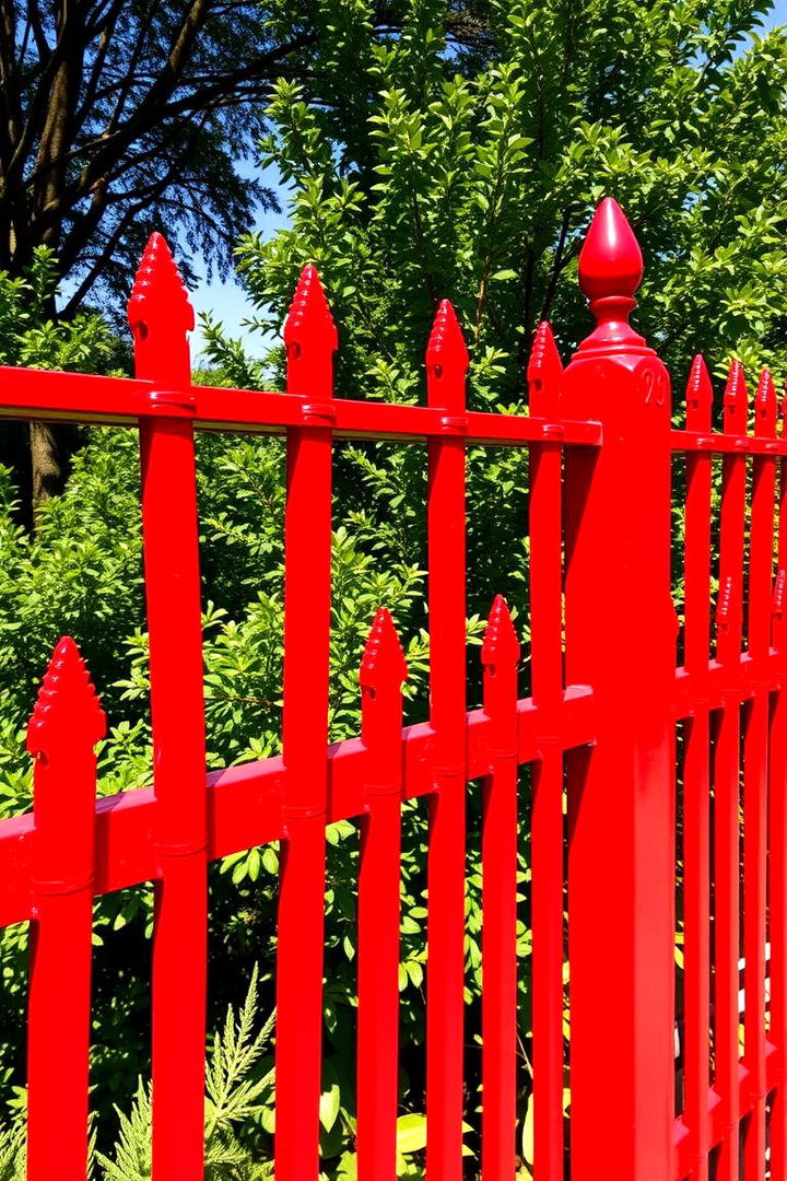 Vibrant Red for a Bold Statement - Trending Fence Paint Colors for Stylish Outdoor Spaces