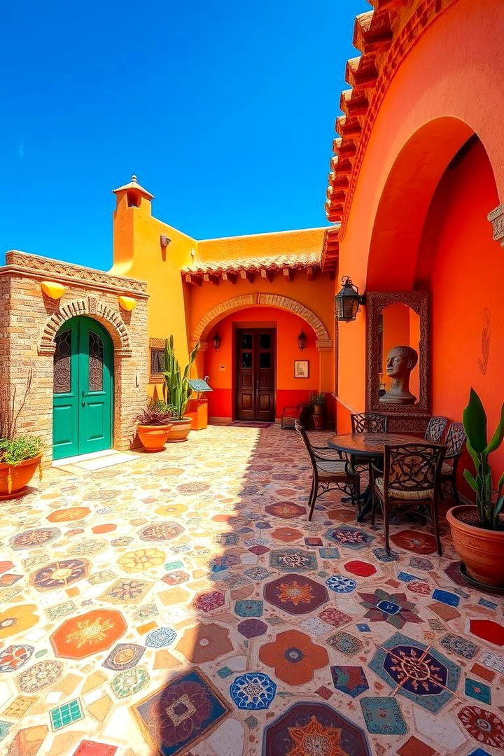 Vibrant Tile Patterns - Spanish Style Patio Ideas for Mediterranean Charm