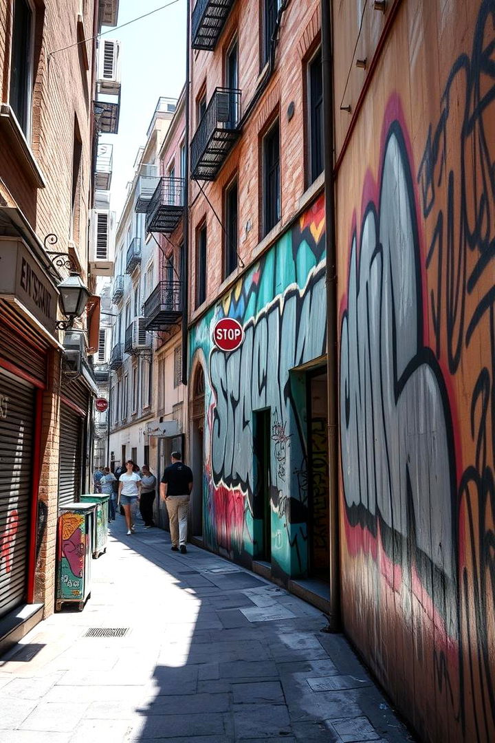 Vibrant Urban Street Art - Eye-Catching Garage Door Mural Design Concepts