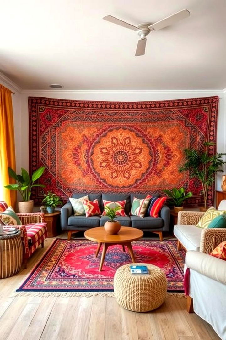 Vibrant Wall Tapestries - Boho Decor Ideas: Colorful Eclectic Styling Tips