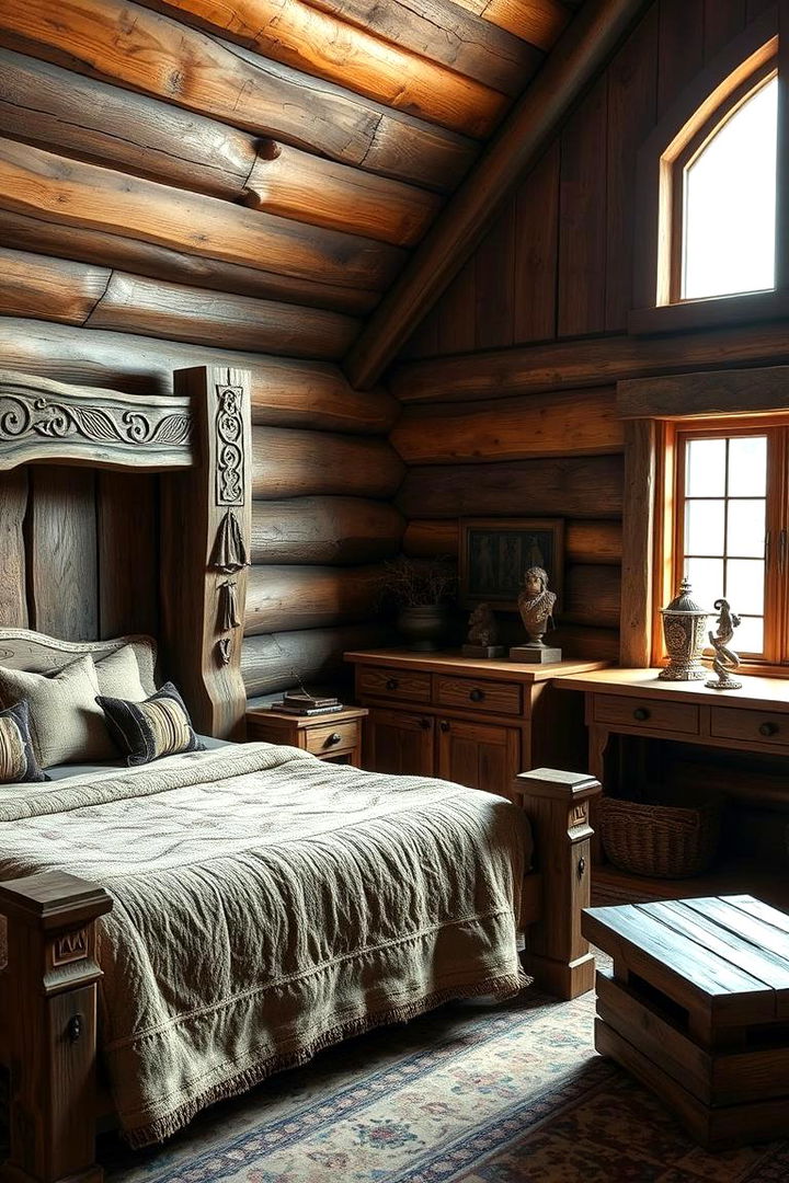 Viking Inspired Rustic Furnishings - Bold Viking Bedroom Ideas for Adventurous Décor