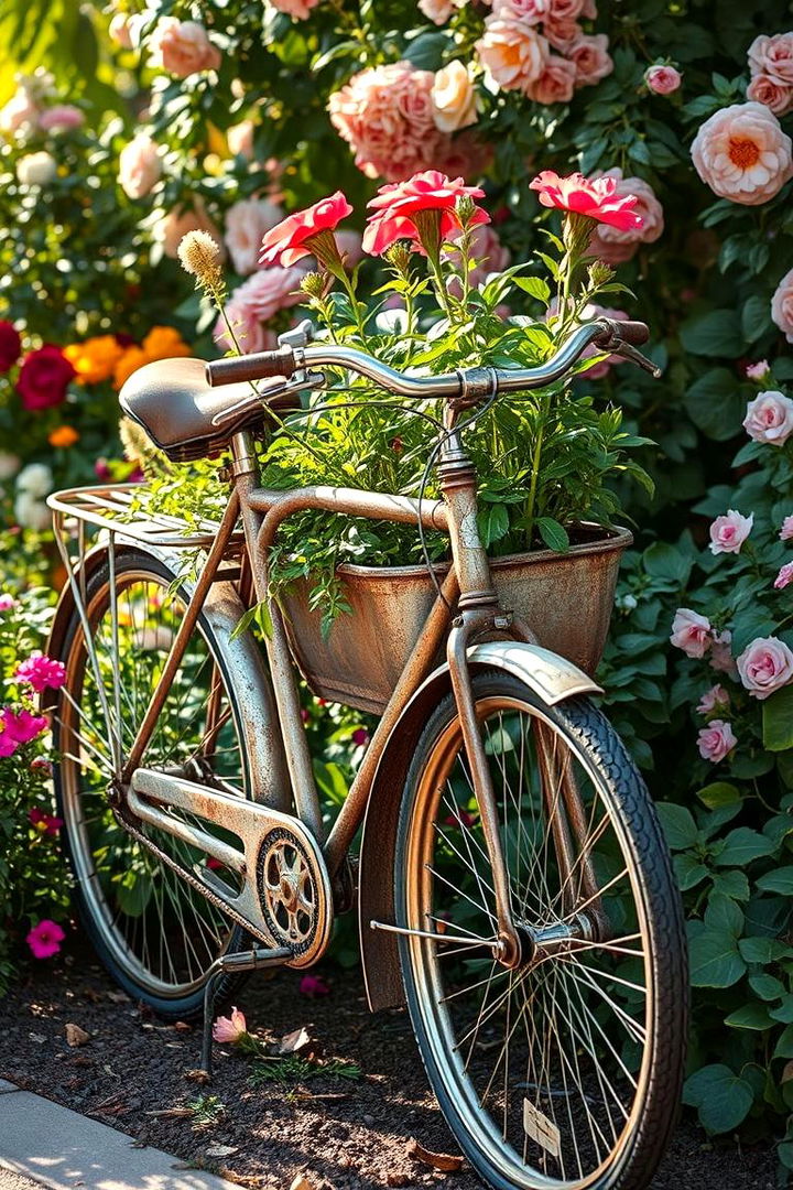 Vintage Bicycle Planters - Vintage Bicycle Garden Decor Ideas for Charm