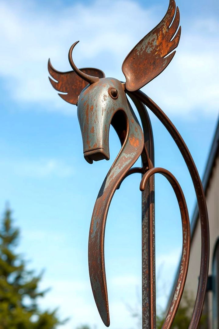 Vintage Metal Sculptures Timeless Outdoor Art - Creative Outdoor Wall Decor Ideas for Stylish Spaces