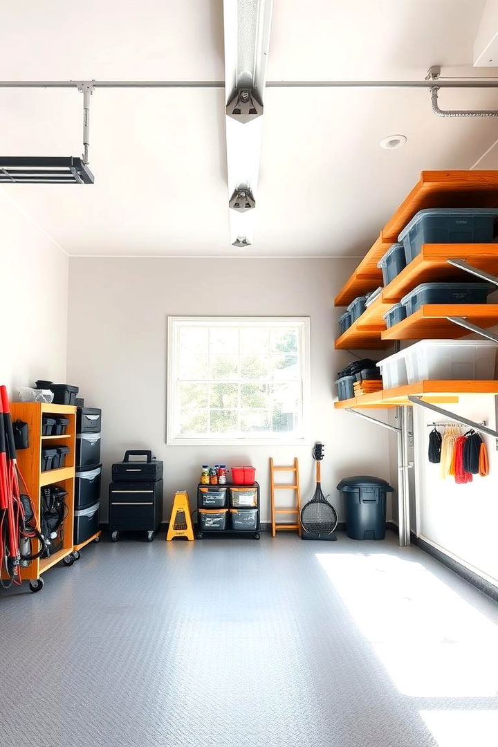 Wall Mounted Shelves for Maximized Space - Space-Saving Garage Shelving Solutions & Ideas