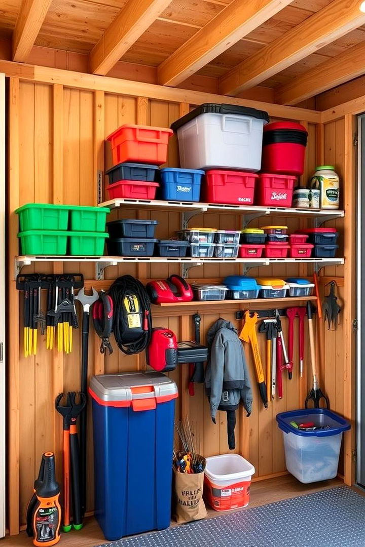 Wall Mounted Shelving Systems - Shed Organization Ideas to Declutter Your Outdoor Space