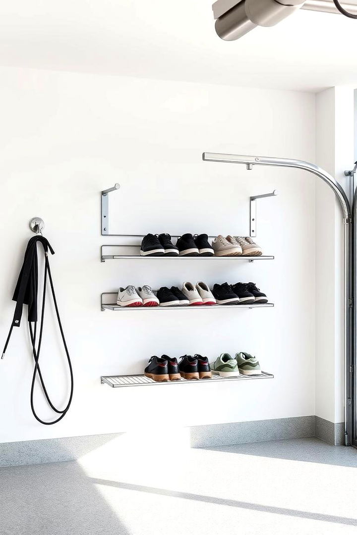 Wall Mounted Shoe Racks - Smart Garage Shoe Storage Solutions & Ideas