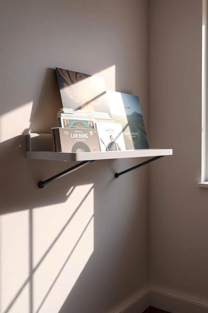 Wall mounted Shelves - Creative Vinyl Record Storage Ideas for Music Lovers