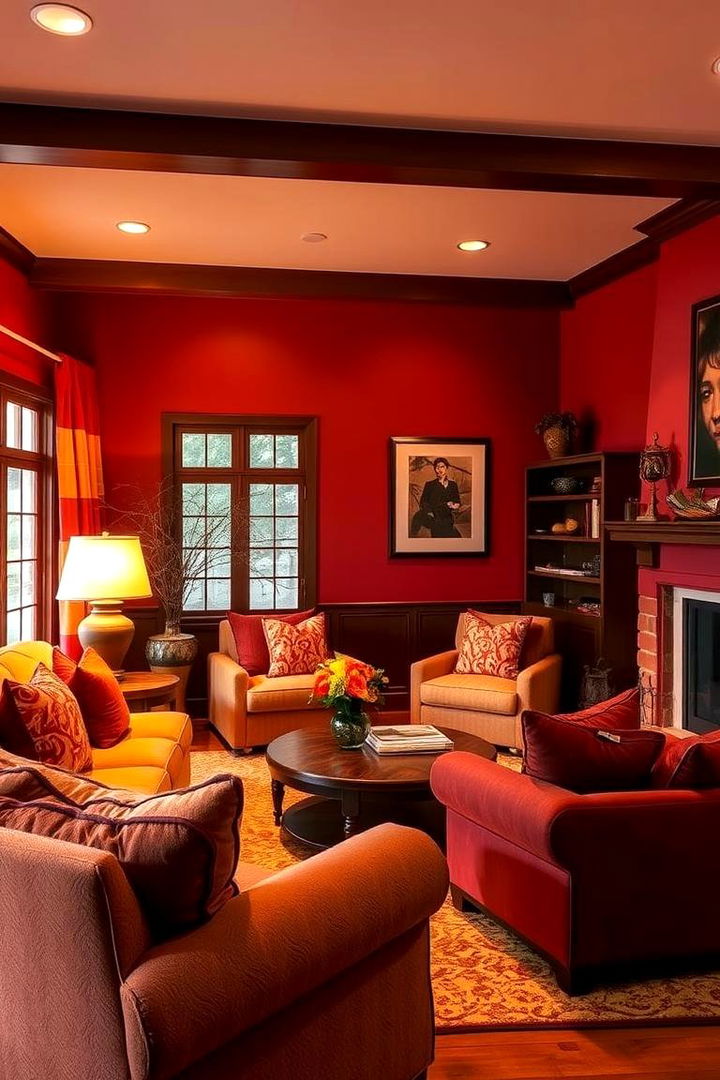 Warm Color Palette - Cozy Living Room Ideas for Warm & Welcoming Gatherings