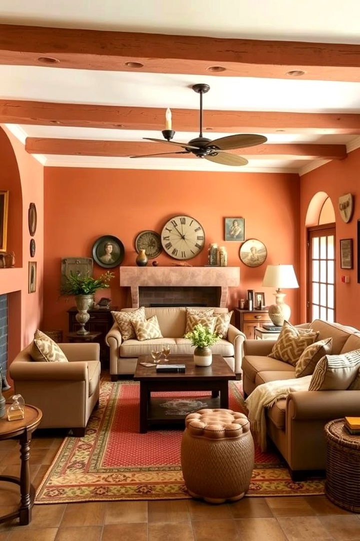 Warm Earthy Color Palette - Tuscan Living Room Designs with Rustic Elegance